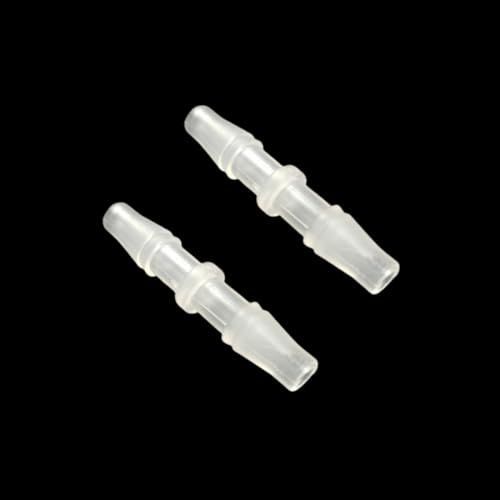 Plastic Hose Barb Fitting 3/16" x 3/16" Pipe Connectors Joint Splicer Mender Adapter Union for Aquarium Household Adapters Fuel Gas Liquid Air (6Pcs)