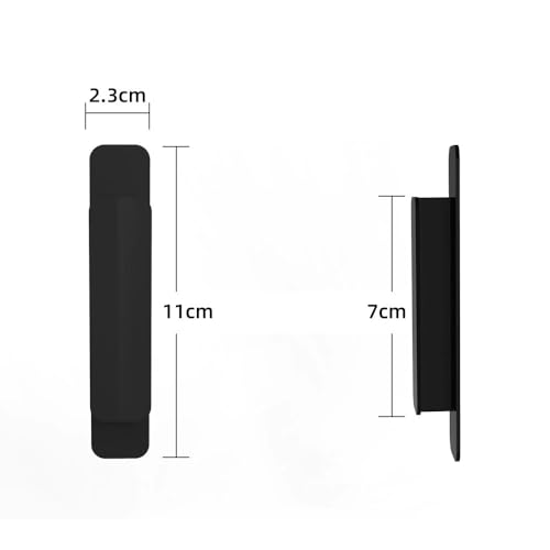 2Pack Set Adhesive Cabinet Handles,Stick On knob,Fish Tank Cover Pulls,Aquarium Hoods Handle,Black Plastic Pulls for Cabinet Closet,Glass Aquarium Lid