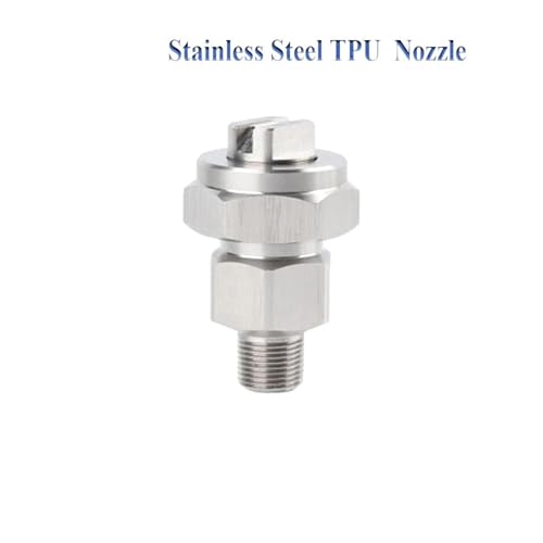 TPU Flat Fan Spray Nozzle,High Pressure Cleaning Industrial, 1/4'' Stainless Steel Jet(1l4-4002)