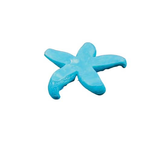 1.7"x1.8" Polyresin Artificial Mini Starfish Decoration for Fish Tank Aquarium Landscape Decoration-2 pcs(Blue
