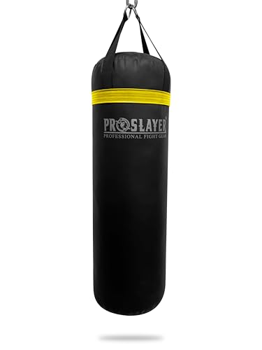 80lb Boxing MMA Heavy Punching Bag - All - color: Black/Yellow, size: Unfilled