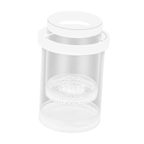 Fish Breeding Box Floating Fish Isolation Container Aquarium Incubator Holder Cylindrical Design Clear Pp Material Suitable for Betta Guppy Clown, White