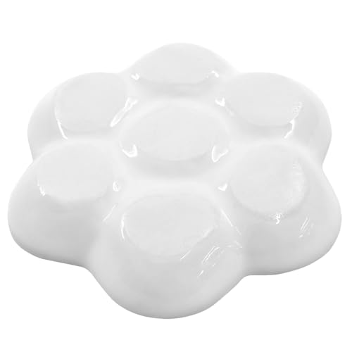 Piutouyar 1 Pack Hermit Crab Food Dish, 7 Compartments Ceramic Hermit Crab Feeding Dish Food and Water Bowl Ceramic Dishes