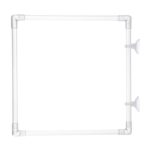 Clear Acrylic Aquariums Fish Feeding Rings with Easy Installation Suction Cup Prevents Food Drift and Waste 23x23CM