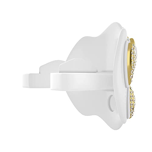 Loudmouth Football Mouth Guard - 3D Chrome Grillz Football Mouthpiece, Fits Adult & Youth, Mouth Guard Accessories (3D Grillz Bling - Chrome White/Gold) - color: 3d Grillz Bling - Chrome White/Gold