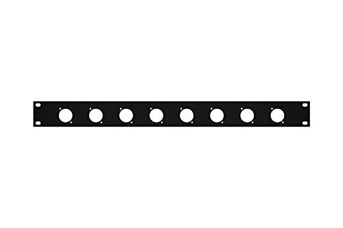 OSP Cases | Metal Rack Panel | 1-Space | 8 D-Series Punch-Out's