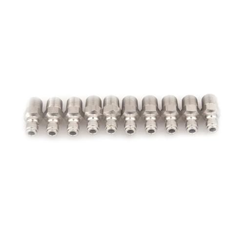 1pcs 8MM 1/8NPT Stainless Steel Male Quick Coupler Air Tank Soft Connector Pneumatic Accesories for Diving Compressor Aquarium(1 PC)