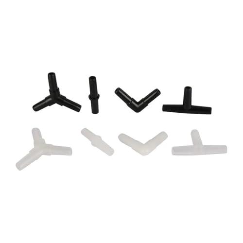 20Pcs Plastic Aquarium Air Pump Line Tubing Joints Tee/Straight/Elbow/Y Shaped Connectors Pipe Fittings(Brown) - color: Brown