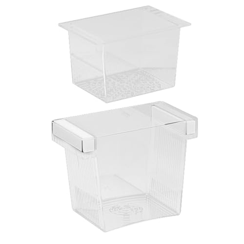 Fish Hatching Container - Floating Fish Breeder Box for Aquarium, Isolation & Hatchery Tank | Fish Nursery Box, Divider Incubator Container for Betta Fry Guppy Angelfish Acclimation & Feeding - color: Square