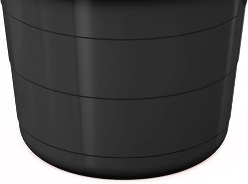 (2 Pack) 17-Gallon Heavy Duty Plastic Storage Tub with Rope Handles, Multi-Purpose Utility Bucket for Garage Organization, Party Ice Bucket, Laundry Basket, Gardening Tool Storage - Black