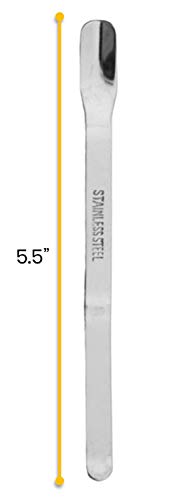 EISCO Spatula with Raised Center, 5.75" - Stainless Steel, Polished - Dual Ended, Flat End & Scoop End