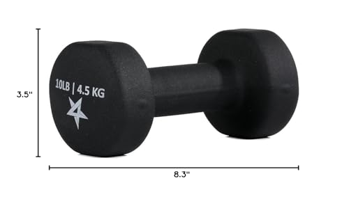 Yes4All Neoprene Dumbbells, Pairs and Sets with Rack for Home Workouts - color: I. Black - 10lbs - Pair, style: Pair