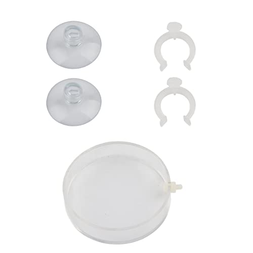 Pssopp Aquarium Fish Shrimp Feeder, Acrylic Clear Shrimp Feeding Tube Transparent Crystal Shrimp Feeding Tube and Dish Shrimp Feeder Tube Tray for Fish Aquarium
