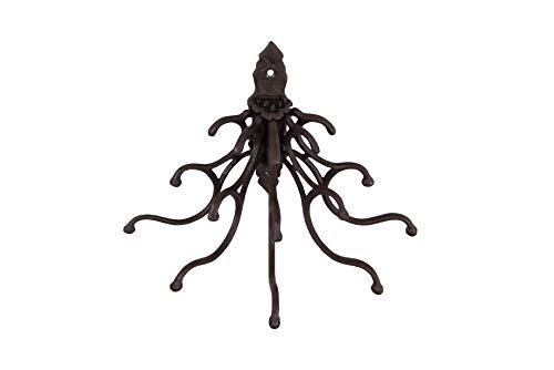 Creative Co-Op Antique Cast Iron Wall Hooks in Rust Finish - color: Rust