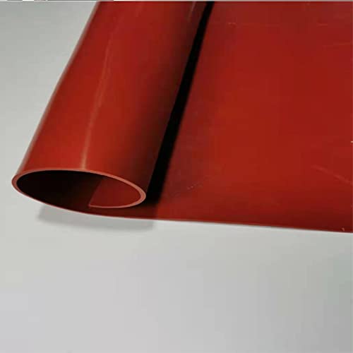 Goanilad Red/Black Silicone Rubber Sheet Plate, High Temperature Resistance 1mm 2mm 3mm 4mm 5mm 500x500mm Silikon Rubber Mat(Black,1) - color: Black, size: 1