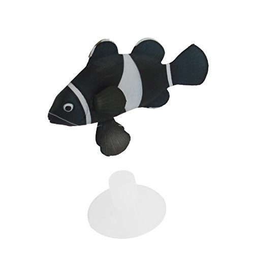 Ruilogod Silicone Plastic Aquarium Suction Cup Clownfish Decor Black White (id: 05c bad 935 080 77b
