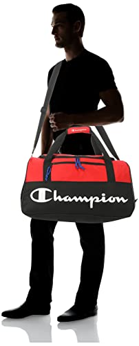 Champion Unisex Adult Velocity Duffel Bag, Red, One Size US - color: Red, size: One Size
