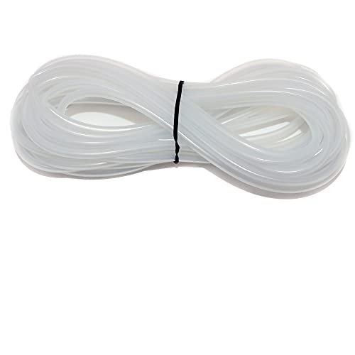 25 Feet 3/16 Inch Standard Aquarium Silicone Airline Tubing with Air Stones, Check Valves, Suction Cups and Connectors for Fish Tank, Hydroponics (Semi-Transparent) - color: Semi-Transparent