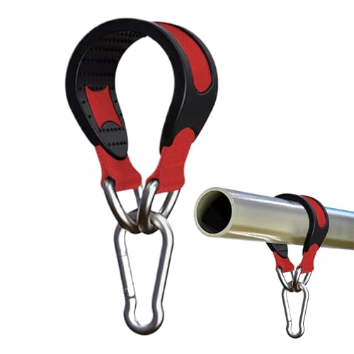 Boxing Bag Hanger Heavy Strap Punching Bag Holder Strong Hanger Strap | Home Gym Fitness Gear Women Men Exercises Equipment for Hammock, Pulley, Sandbag - color: Red