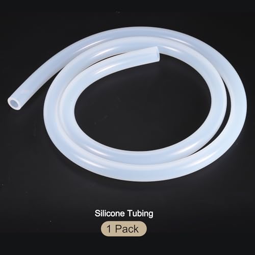 5ft 5/16" ID x 7/16" OD Silicone Tubing Clear 8mm x 11mm Industrial Plastic Tubing Pure Silicone Hoses for Pump Siphoning Draining Irrigation Brewing
