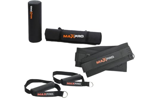 MAXPRO MAXOUT Pack: Exercise Mat, Suspension Handles, Jump Belt, Roller