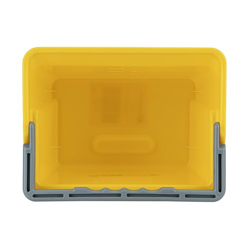 Restaurantware-Clean Tek Professional 6 Quart Cleaning Bucket, 1 Utility Pail with Handle - Heavy-Duty, Portable, Yellow Plastic Washing Pail, Perfect for Household, Outdoor, Car Wash and More