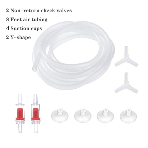 2 Pcs Large Sponge Filter Kit with Airline Tubing, Air Pump Valves, Suction Cups for 125 Gallon Tank