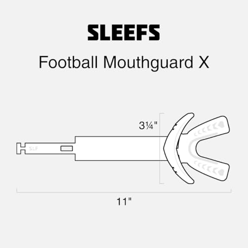 SLEEFS X Clear Football Mouth Guard - Lip/Mouthguard with Helmet Strap - Lip/Teeth Protector Mouthpiece - Moldable - for Youth/Adults, Men & Women Mouth Guard, Maximum Air Flow, Lacrosse, All Sports - color: Clear