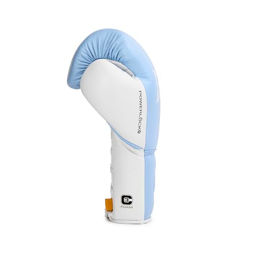 Everlast Powerlock OG Pro Training Boxing Gloves - color: Powder Blue/White, size: 16 oz