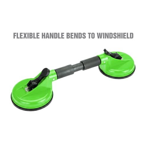 OEMTOOLS 24246 Double Head Windshield Suction Cups For Glass Windows, Automotive Repair Plate Lifter, 92 Pound Lift Capacity Glass Suction Holders With ABS Rubber Cups, Quick Release Levers