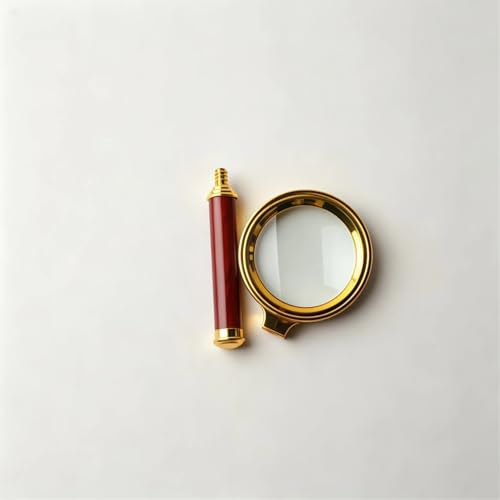 1pc Metal Magnifying Glass, 10x High Definition Handheld Loupe for Reading, Science Experiments, Jewelry/Insects/Plant Observation