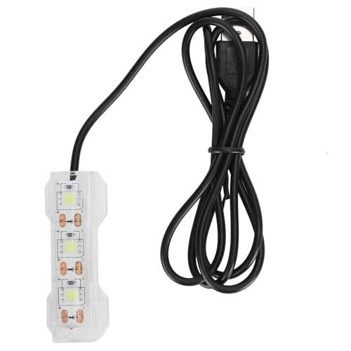 Zerodis Small Underwater Aquarium Light, Lightweight Water Plant LED Light Freshwater Fish Tank Lamp Aquarium Accessories Fit for Office Desktop Decorations USB Charging 6X 2cm