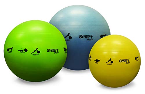 Prism Fitness Adult Stability Ball, 55 cm Yoga Ball, Yellow