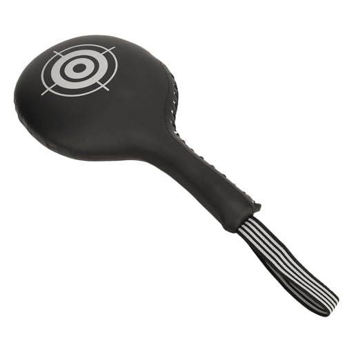 Generic Boxing Target Paddle Kickboxing Striking Target Pad Taekwondo Kick Pad PU EVA Smooth Anti Slip Surface Easy to Carry with and Footwork Feedback for Box - color: Black