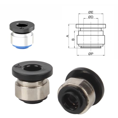 3D Printer Ptfe Tube Connector 3D Filament Tube Connector 4mm Tube Connector Filament Connector Ptfe Tube Connectors for Bambu A1 Bowden Tube Connector, Inlet Pneumatic Fitting for X1/P1P/P1S-6Pcs 4mm