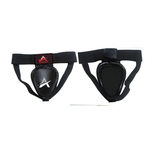 Steel Cup Supporter – Male Groin Guard with Iron Shield, Foam & PU Leather Cover – Ideal for Boxing, Kickboxing, Muay Thai – Adjustable Waist - size: Large-X-Large