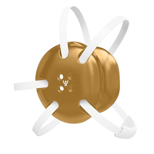 Classic Wrestling Headgear, White Straps - style: Vegas Gold w/ White Straps