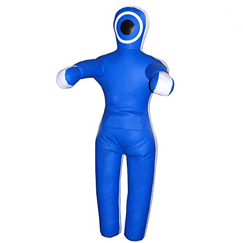 Jiu Jitsu Judo Punching Bag Grappling BJJ Wrestling Throwing Dummy Blue -Unfilled - size: 48 inches (4 ft)