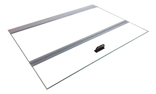 H2Pro 48x18 Glass Canopy 2 Piece Set for 70/75/90/110 Gallon Aquarium Fish Tank (22.68 x 16.93 x 0.16in)
