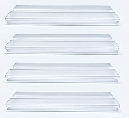 DistinctAndUnique Clear PVC Hinge Piano Style for 3/16" (4.5mm) Material, 72 Inch, 4 Pack No Screw or Glue Plastic Aquarium Lid Hinges for Plexiglass Panels, Golf Cart Windshield Hinge Acrylic Panels