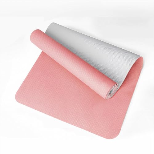 Small Mini Yoga Mat Compact Portable Non Slip Exercise Mat, Travel Foldable Pink Workout Mat for Women Home Gym Fitness, Kneeling Pad Knee Cushion Support for Yoga Pilates Plank Floor Exercise
