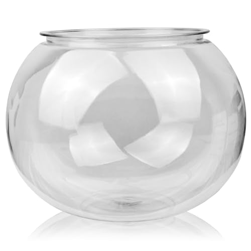 Newpol (Large Size) 3 Gallon Plastic Fish Bowl, Aquarium Fish Tank 11.5 Liters
