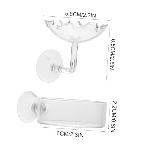 BESPORTBLE 2pcs Shrimp Feeding Bowls Compact Food Serving Trays for Fish Tank for Freshwater Aquariums Shrimp Dish Feeder Space-Saving Design