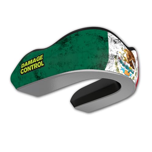 DAMAGE CONTROL Extreme Impact Sports Mouth Guard w/Case – Mexican Flag - color: Mexican Flag Ei, size: Adult