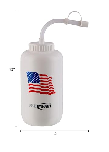 Squeezable Water Bottle Bendable Long Straw - LDPE BPA Free Plastic - Hydration for Baseball Hockey Gym MMA Yoga Boxing Cycling Softball Football Lacrosse (35.5 Oz.) - style: White American Flag