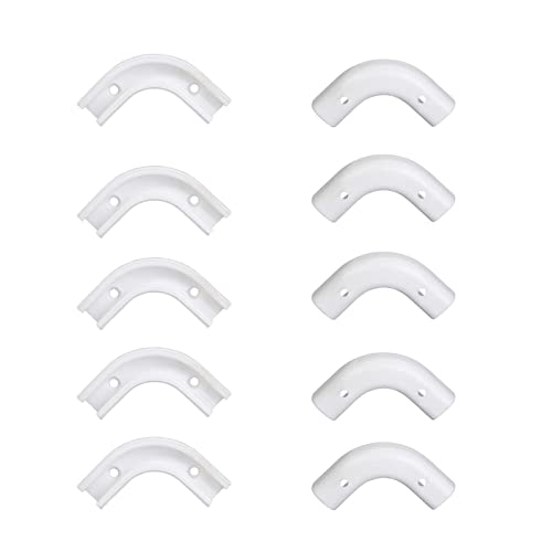 EZRODI 10 Pack 1/4 inch RO Tubing Elbow Mounting Clip Flow Bend Clip to Support Tube and elimiate kinking(Pack of 10) (10, 1/4 inch O.D. Tubing), White - size: 1/4" O.D. Tubing