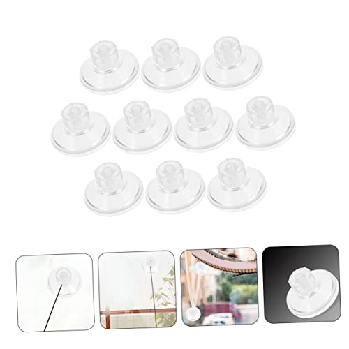 Zerodeko 10Pcs Threaded Screw Nut Pull Suction Cups for Aquariums Incubators and Home Use High Transparency Easy Install and Remove Multi Purpose Fixing Accessories for Fish Tanks and Decor
