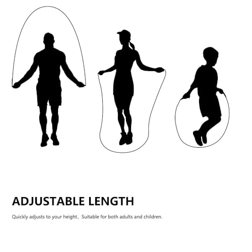 Jump Rope, Adjustable Jump Ropes for Fitness for Women Men and Kids Tangle-Free Rapid Speed Jumping Rope Cable with Ball Bearings Exercise&Slim Body at Home School Gym - color: Black