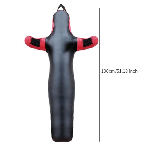 Wrestling Dummy Bag Unfilled Training Practice Cover PU Leather Grappling MMA Boxing Karate Judo Kickboxing- 130cm
