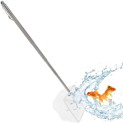 Aquarium Fish Tank Net - Fish Catching Net, Expandable Goldfishh Net | Fish Aquariums Nets with Adjustable Long Handle, Small Aquarium Net, Pond Shrimp Aquarium Net for Fiish Small Pond and Pool - size: large-square